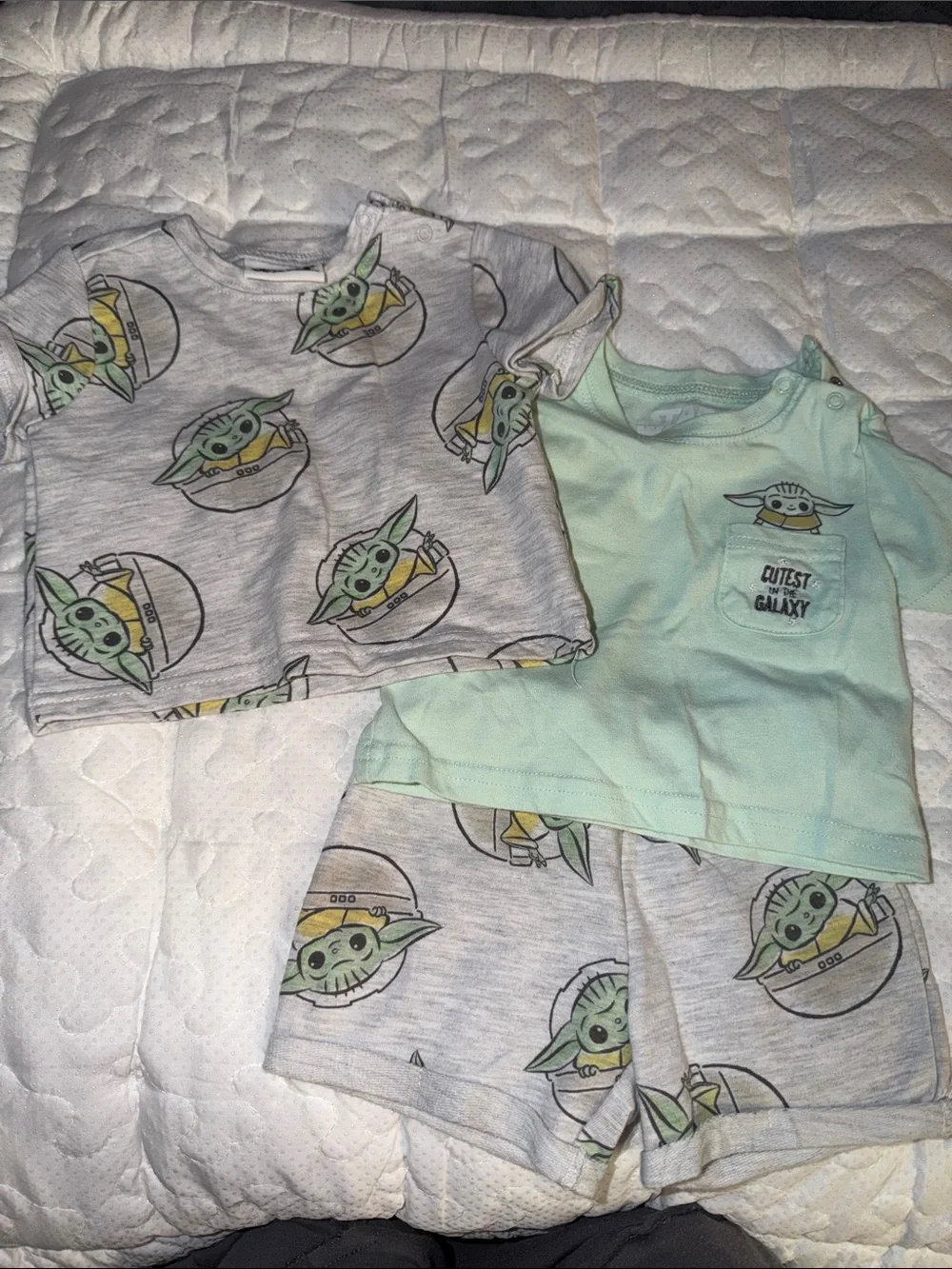 Star Wars Grogu Mint and Gray Kids Set